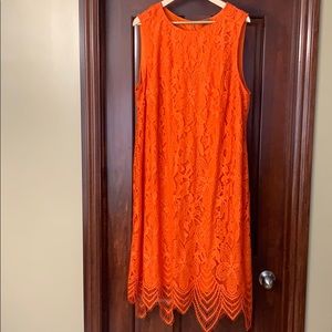 EUC lace overlay sheath dress sz 22W